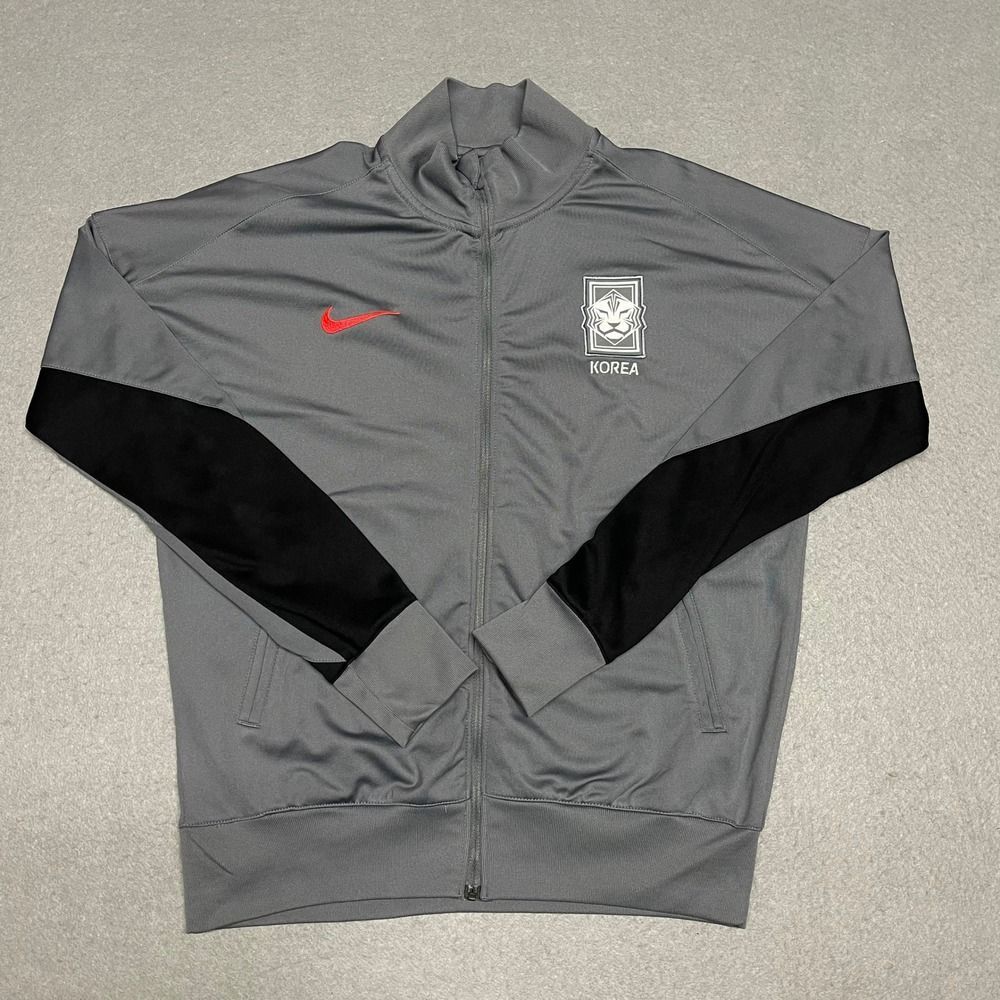 South Korea Football National Team Track Jacket Men Small Grey Black Nike Soccer